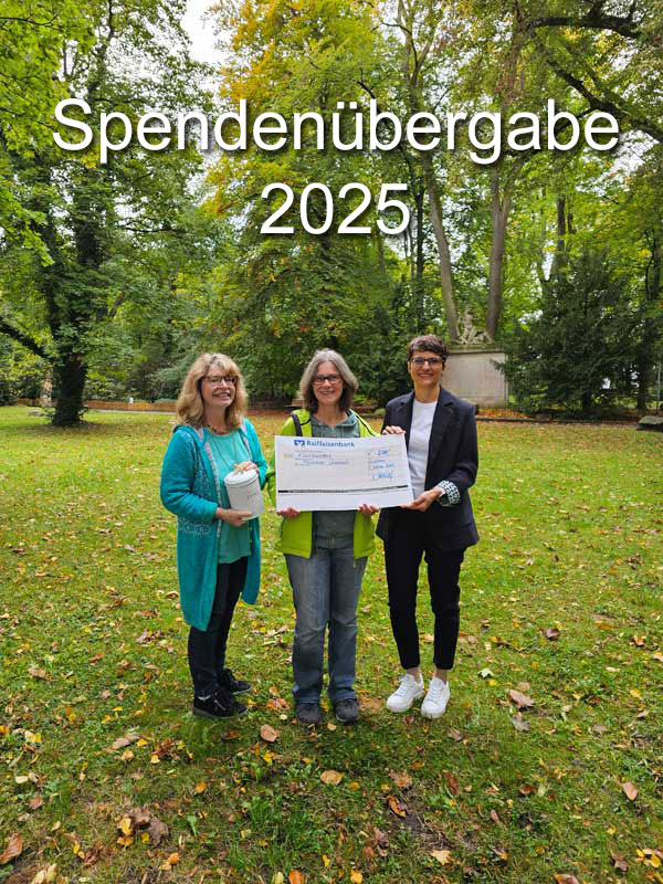 Spendenübergabe 2025 Wellenhöfer Yogakurse Schwabach Spende